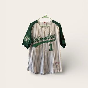G-Baby Kekambas Men's Green and White Striped Jersey